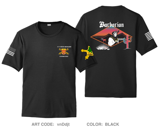 CUSTOM Barbarian/ 2-77 FA Hi-Tech Performance Unisex SS Tee - vnDdjt