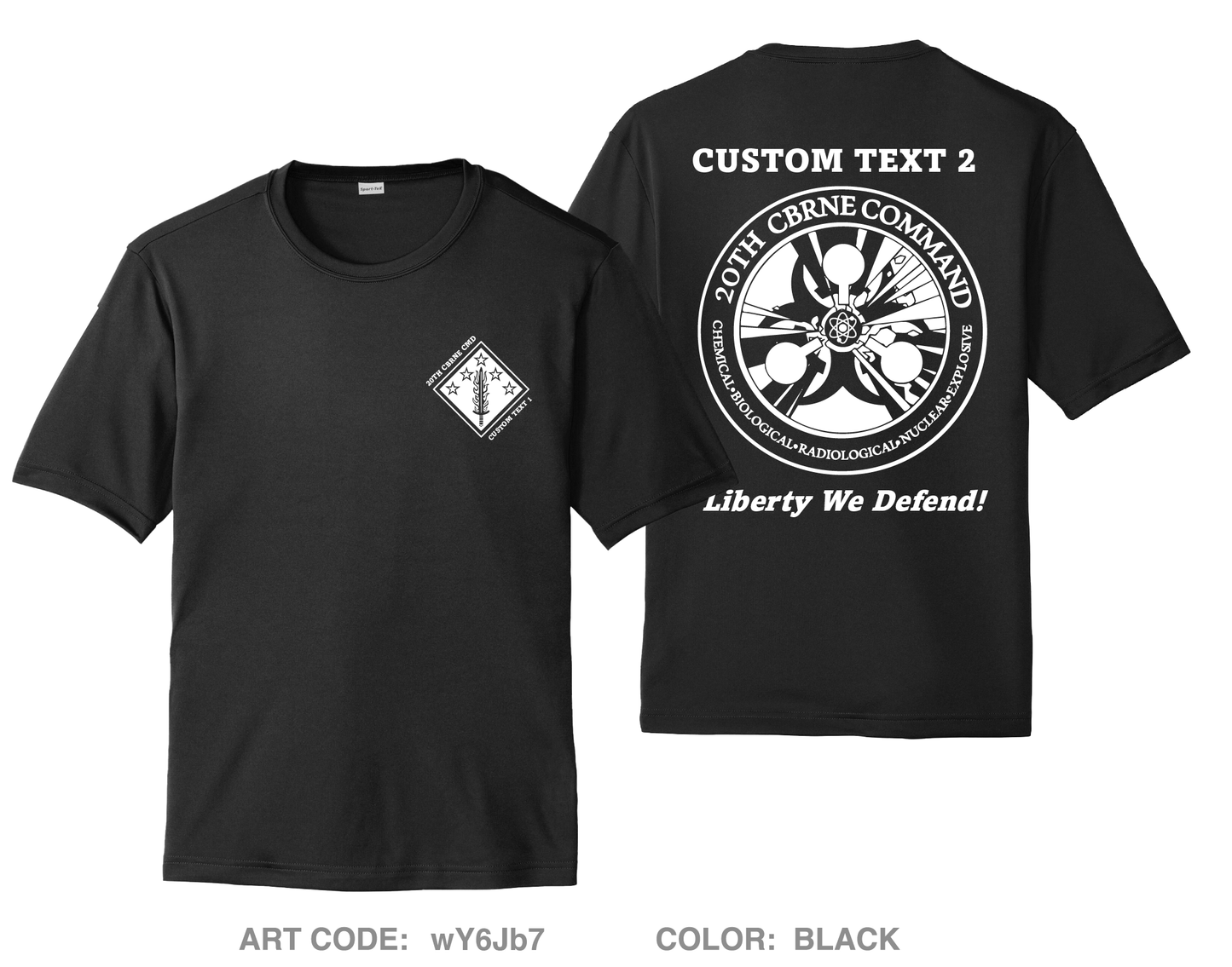 CUSTOM 20th CBRNE Command - Command Group Hi-Tech Performance Unisex SS Tee - wY6Jb7