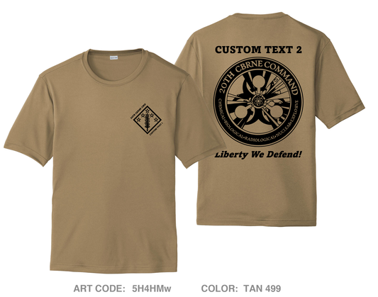 CUSTOM 20th CBRNE Command - Command Group Hi-Tech Performance Unisex SS Tee - 5H4HMw
