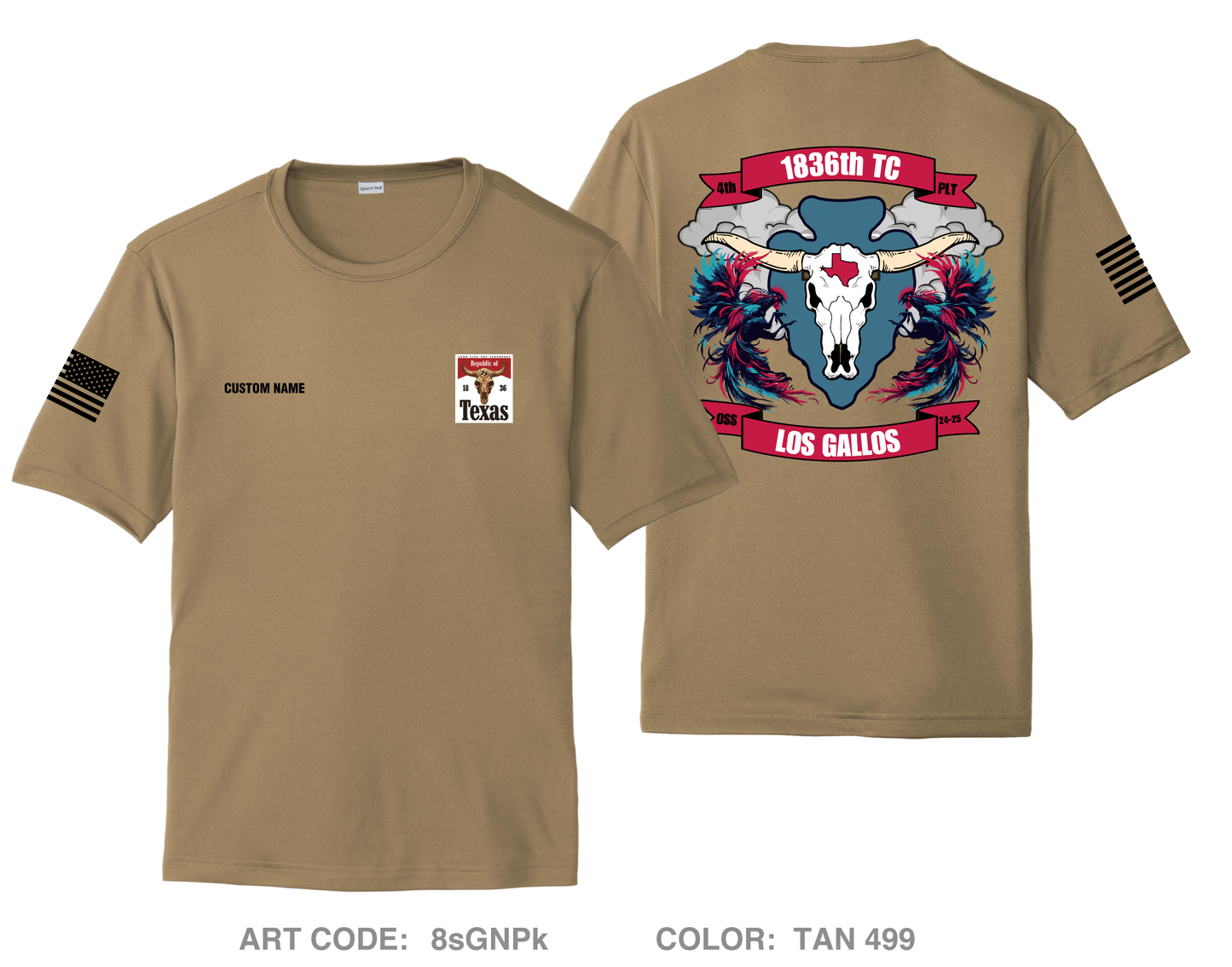 CUSTOM 4th Plt 1836th Combat HET Co Hi-Tech Performance Unisex SS Tee - 8sGNPk