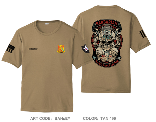 CUSTOM Bravo MST, 579th FSC Hi-Tech Performance Unisex SS Tee - BAHsEY