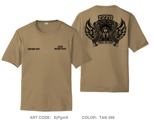 CUSTOM 222 Military Police Company Fundraising Collection Hi-Tech Performance Unisex SS Tee - EjPgmX