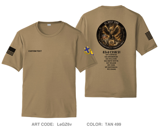 CUSTOM 83rd CSSB S1 Hi-Tech Performance Unisex SS Tee - LeGZ6v