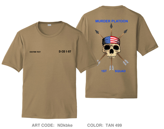 CUSTOM 1-87IN D-CO 10TH MTN Hi-Tech Performance Unisex SS Tee - NDkbke