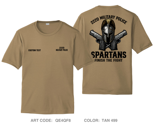 CUSTOM 222 Military Police Company Fundraising Collection Hi-Tech Performance Unisex SS Tee - QE4QF8