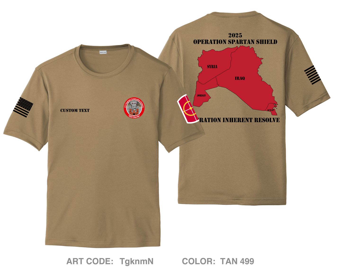 CUSTOM 277th ECC Main Fundraising Collection Hi-Tech Performance Unisex SS Tee - TgknmN