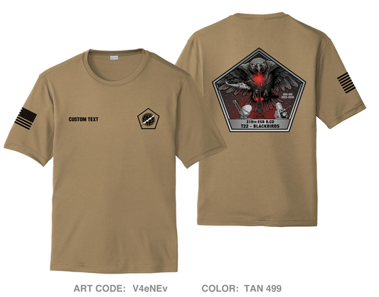 CUSTOM 319th ESB Bravo Co Hi-Tech Performance Unisex SS Tee - V4eNEv