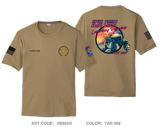 CUSTOM Echo Crew, 49th Missile Defense Battalion Hi-Tech Performance Unisex SS Tee - XB6kH3