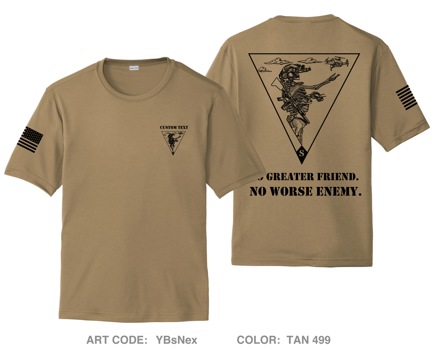 CUSTOM 2-30IN BN Hi-Tech Performance Unisex SS Tee - YBsNex