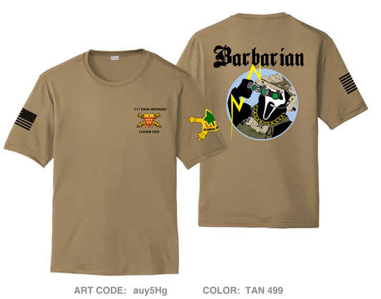 CUSTOM Barbarian/ 2-77 FA Hi-Tech Performance Unisex SS Tee - auy5Hg