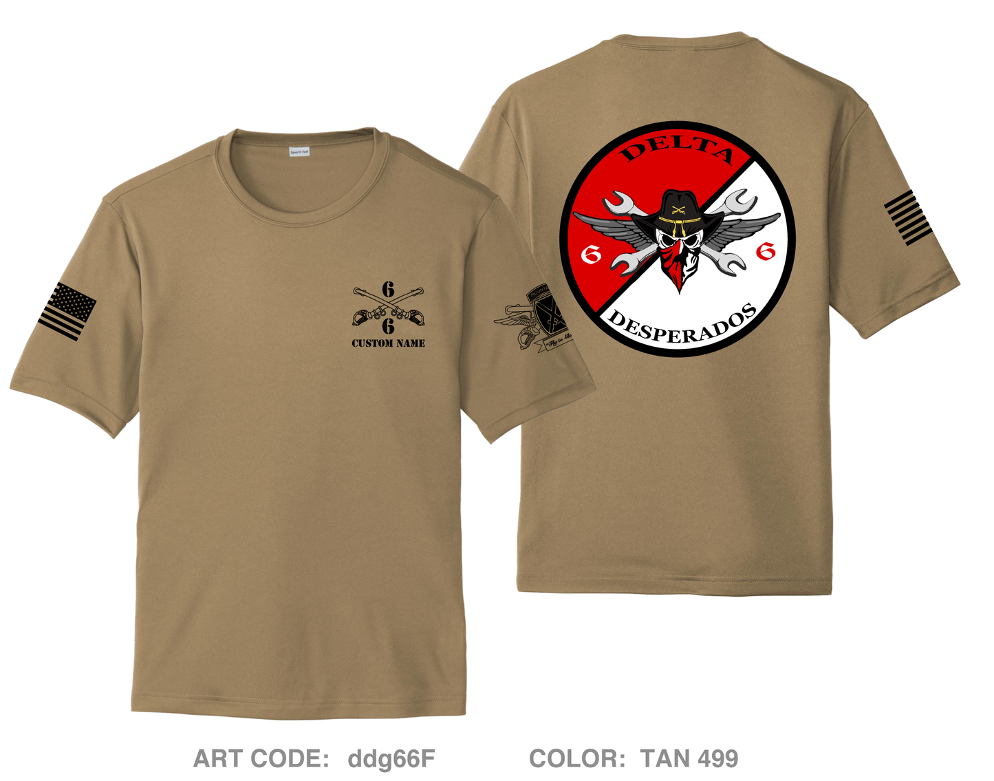 CUSTOM Delta Troop Hi-Tech Performance Unisex SS Tee - ddg66F