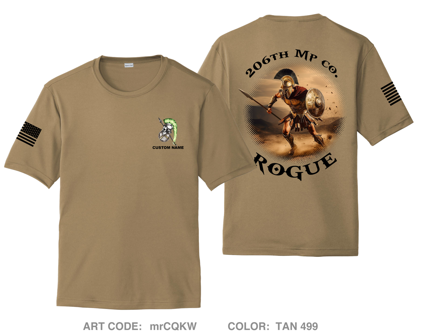 CUSTOM 206th MP CO Hi-Tech Performance Unisex SS Tee - mrCQKW