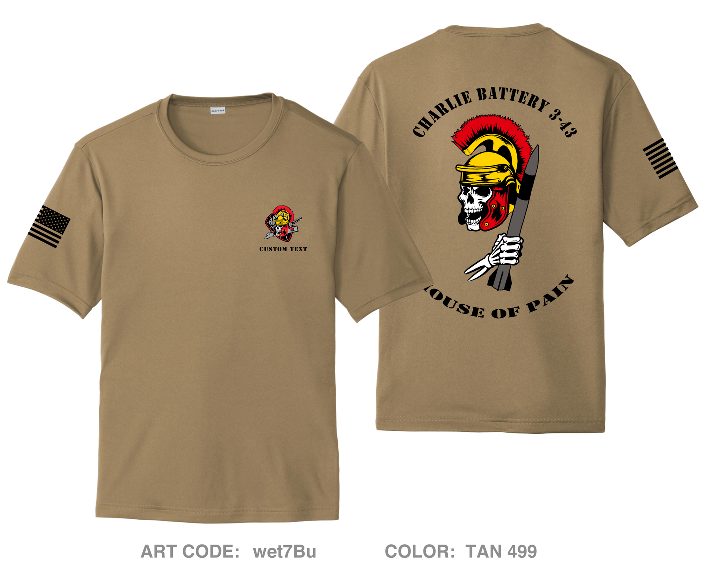 CUSTOM CHARLIE BATTERY 3-43 ADA Fundraising Collection Hi-Tech Performance Unisex SS Tee - wet7Bu