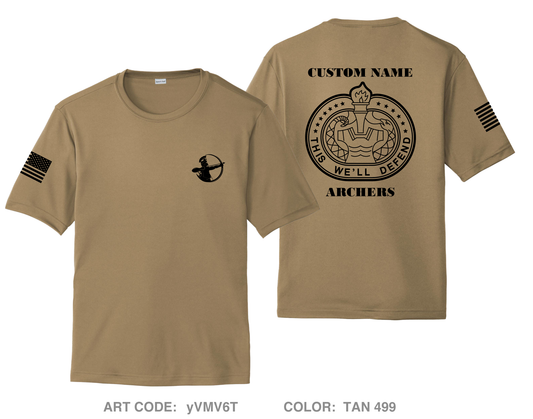 CUSTOM ALPHA COMPANY 305TH MI BN Hi-Tech Performance Unisex SS Tee - yVMV6T