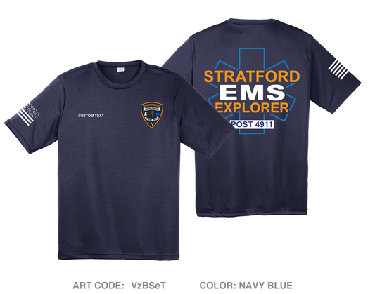 CUSTOM Stratford EMS Explorer Post 4911 Hi-Tech Performance Unisex SS Tee - VzBSeT