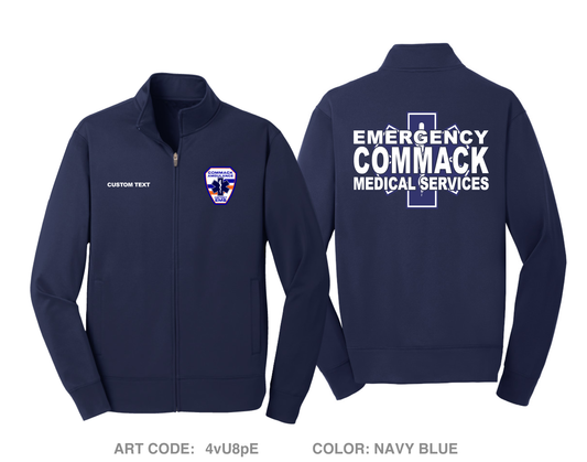 CUSTOM Commack Ambulance Hi-Tech Performance Full-Zip Fleece Jacket - 4vU8pE