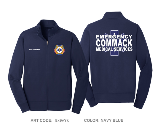 CUSTOM Commack Volunteer Ambulance Hi-Tech Performance Full-Zip Fleece Jacket - 8x9vYk