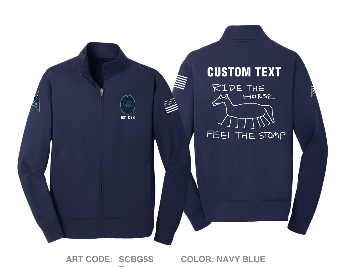 CUSTOM 631 Cyberspace Squadron Hi-Tech Performance Full-Zip Fleece Jacket - SCBG5S