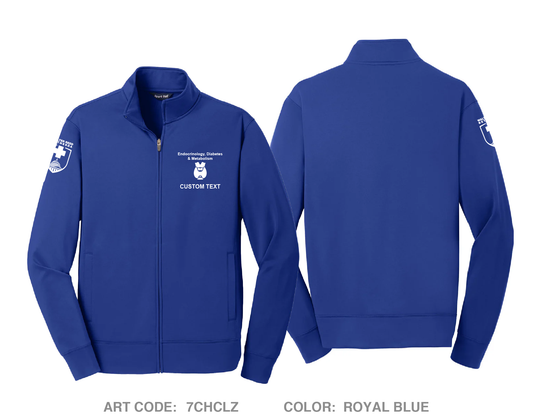 CUSTOM Walter Reed National Military Medical Center Endocrinology Hi-Tech Performance Full-Zip Fleece Jacket - 7CHCLZ