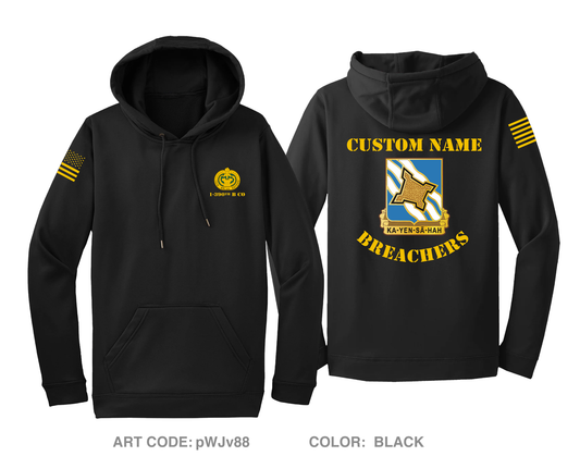 CUSTOM B Co, 1BN, 390th RGT Hi-Tech Performance Hoodie - pWJv88