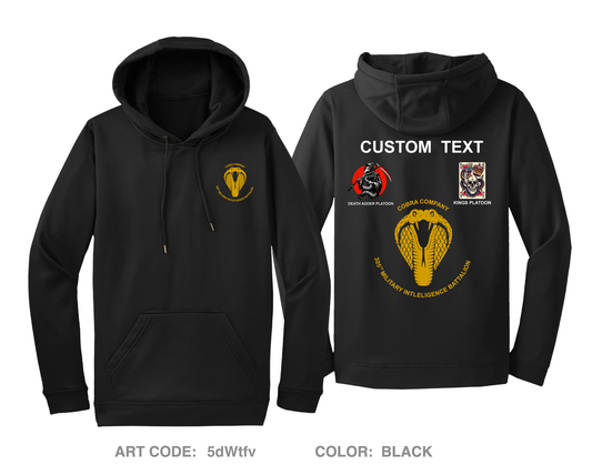 CUSTOM Charlie "Cobras" Company, 305th MI BN, 111th MI BDE Hi-Tech Performance Hoodie - 5dWtfv