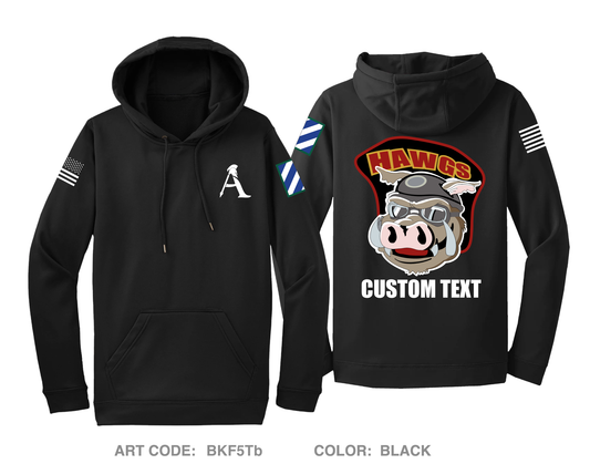 CUSTOM HQ Platoon, A CO, 3-67AR, 2ABCT, 3ID Hi-Tech Performance Hoodie - BKF5Tb