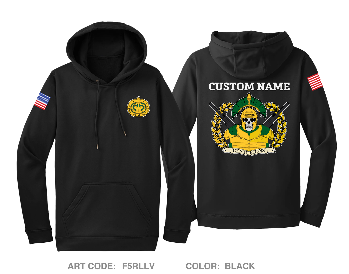 CUSTOM 3-518th C Co Hi-Tech Performance Hoodie - F5RLLV