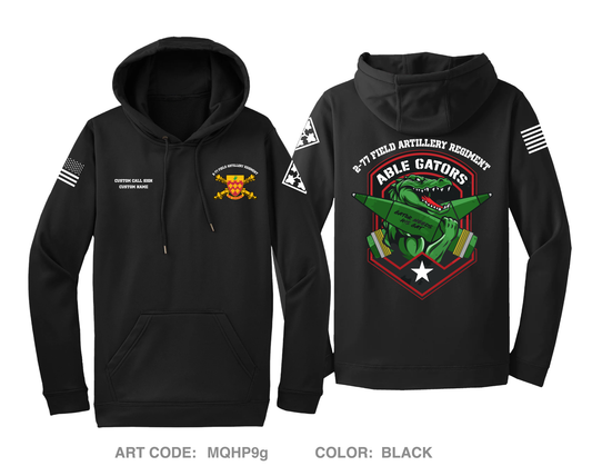 CUSTOM A BTRY 2-77 FA Hi-Tech Performance Hoodie - MQHP9g