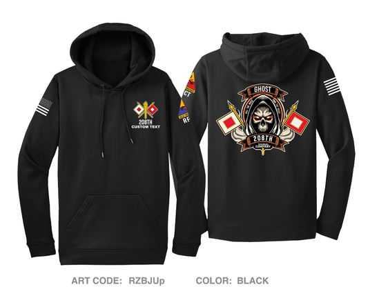 CUSTOM 208th Signal Company Hi-Tech Performance Hoodie - RZBJUp