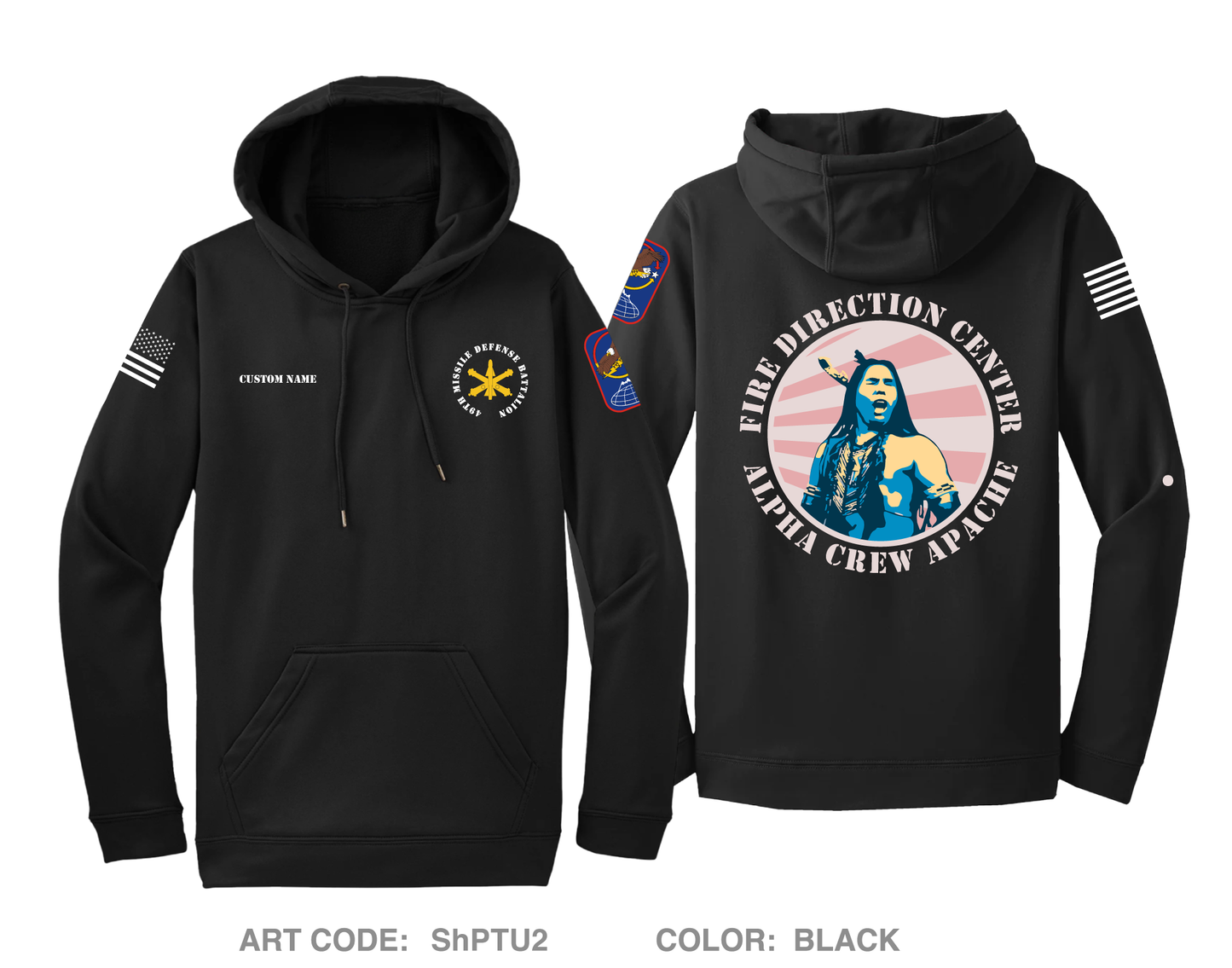 CUSTOM Alpha Crew, 49th Missile Defense Battalion Hi-Tech Performance Hoodie - ShPTU2