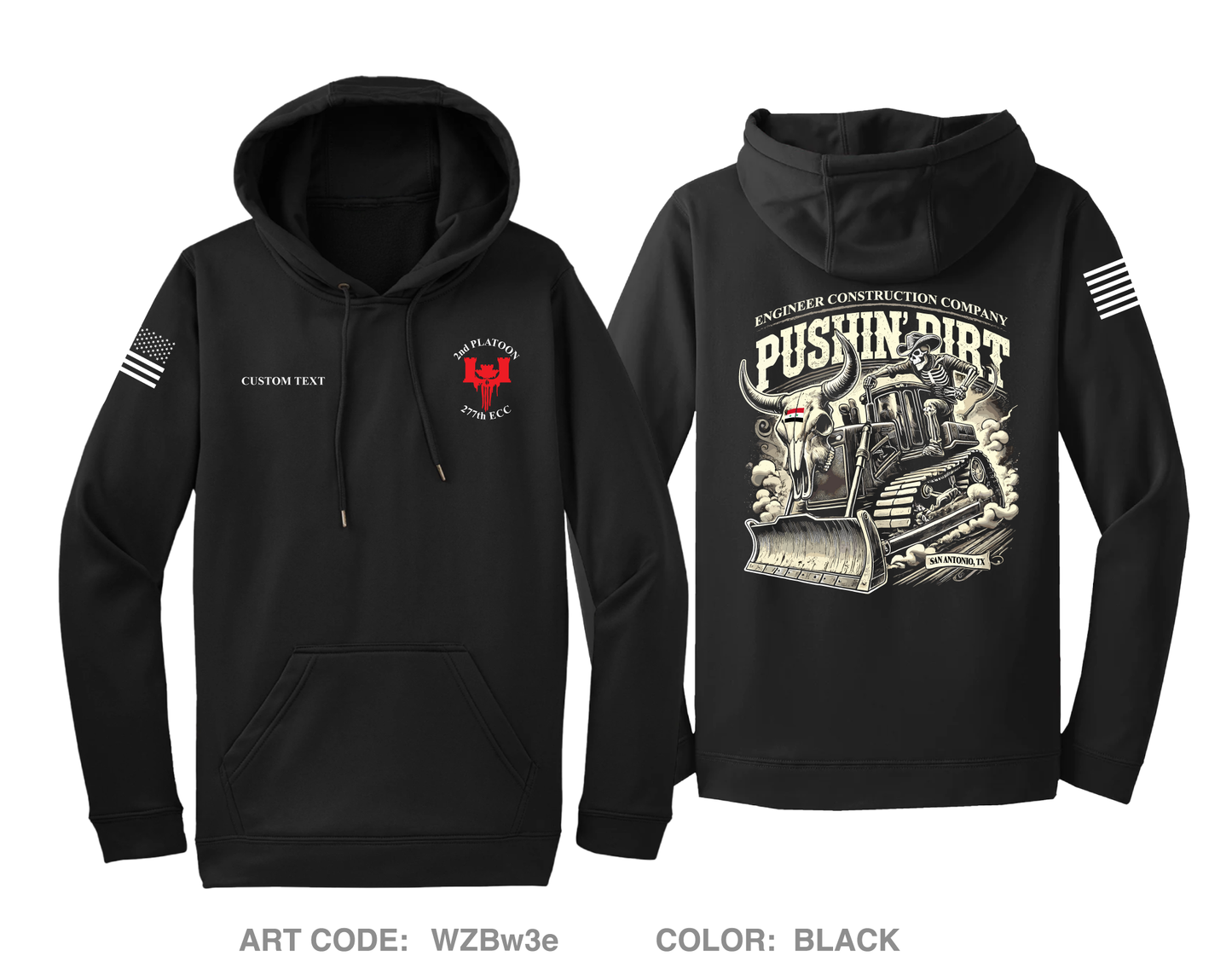 CUSTOM 2nd Platoon 277th ECC Hi-Tech Performance Hoodie - WZBw3e