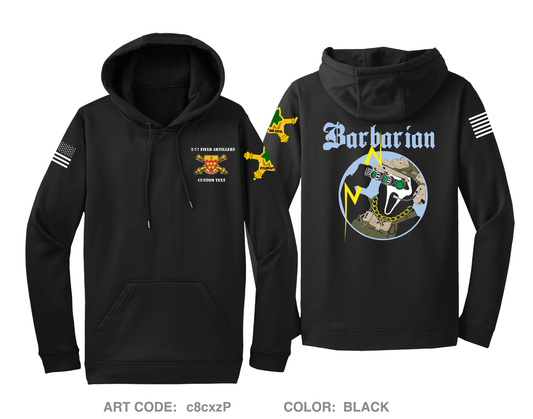CUSTOM Barbarian/ 2-77 FA Hi-Tech Performance Hoodie - c8cxzP