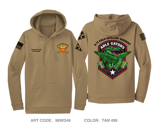CUSTOM A BTRY 2-77 FA Hi-Tech Performance Hoodie - 96WD49
