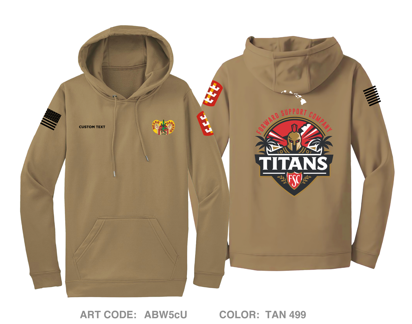CUSTOM Forward Support Company Hi-Tech Performance Hoodie - ABW5cU