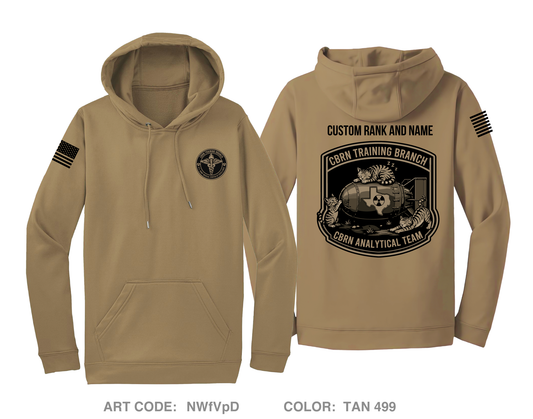 CUSTOM CBRN Training Branch Hi-Tech Performance Hoodie - NWfVpD