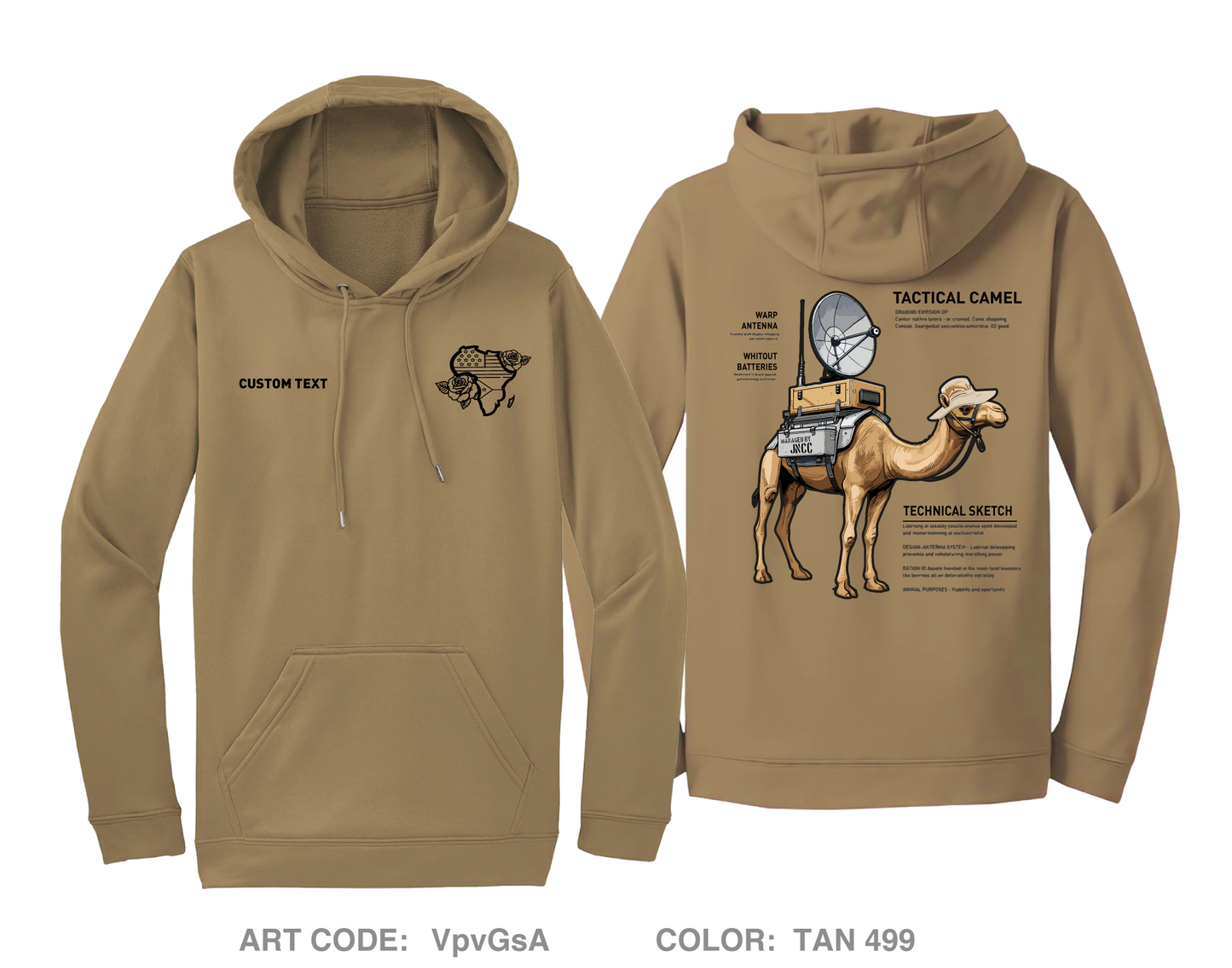CUSTOM CJTF-HOA Hi-Tech Performance Hoodie - VpvGsA
