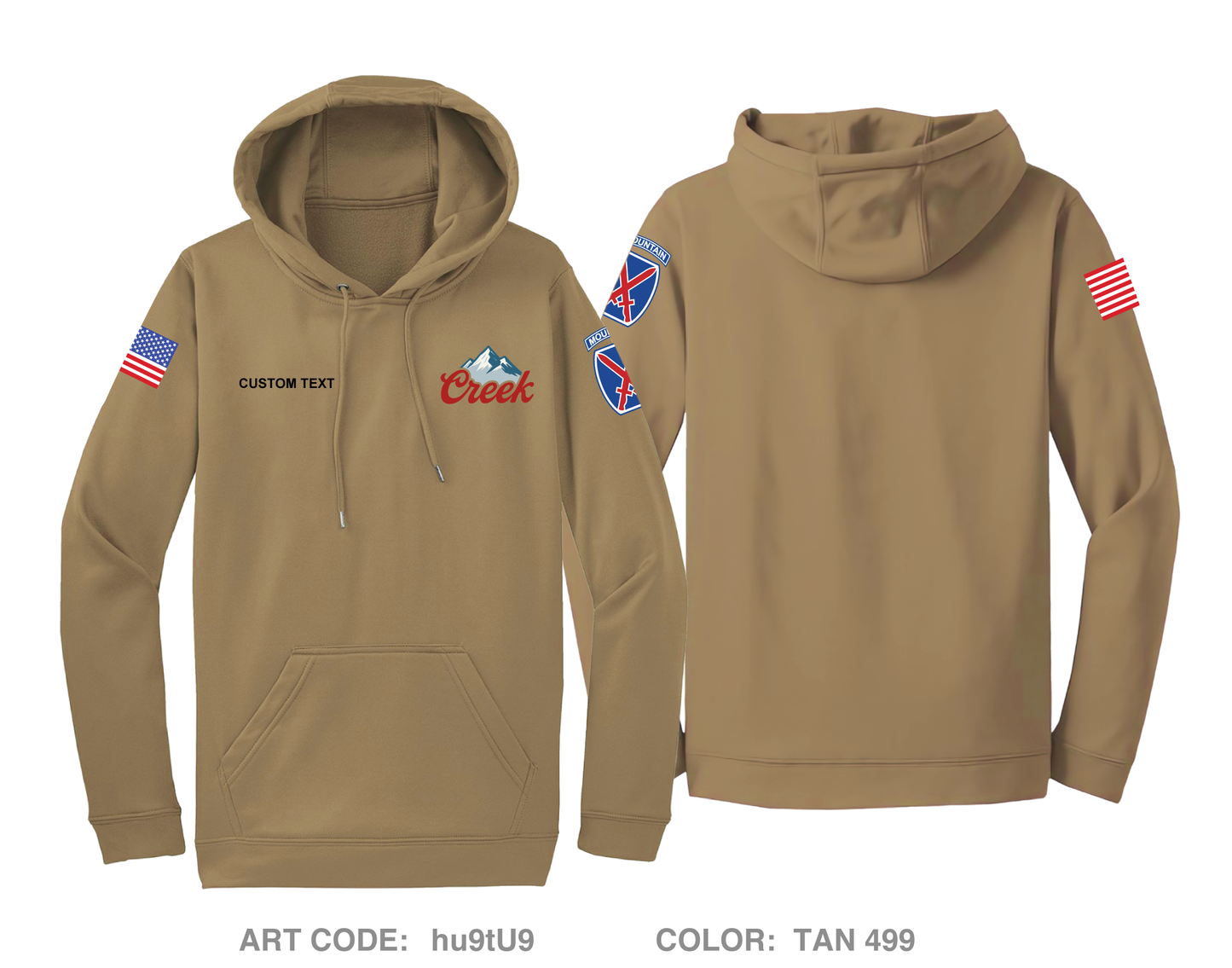 CUSTOM Creek Hi-Tech Performance Hoodie - hu9tU9