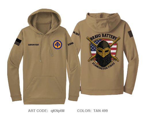 CUSTOM Bravo Battery 3-112 FA Fundraising Collection Hi-Tech Performance Hoodie - qKNptM