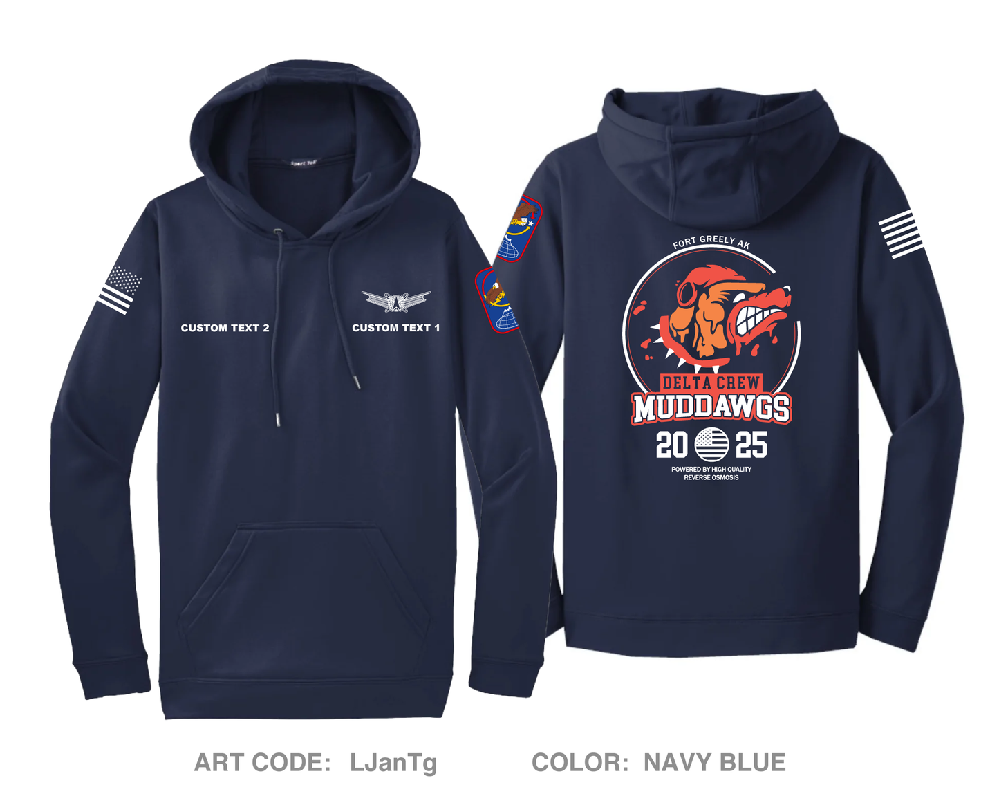 CUSTOM Delta Crew Hi-Tech Performance Hoodie - LJanTg