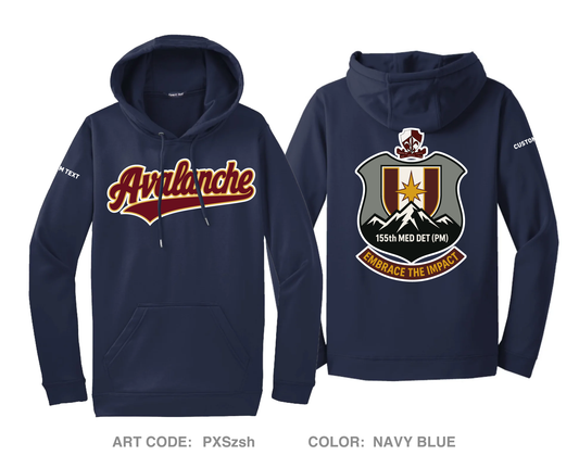 CUSTOM 155th Medical Detachment (PM) Hi-Tech Performance Hoodie - PXSzsh