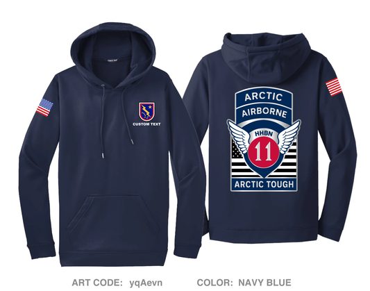 CUSTOM HHBN, 11th Airborne Division Hi-Tech Performance Hoodie - yqAevn