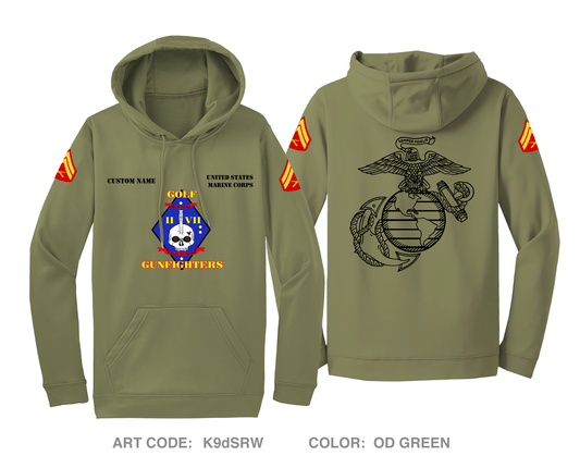 CUSTOM 2nd Battalion 7th Marines Hi-Tech Performance Hoodie - K9dSRW