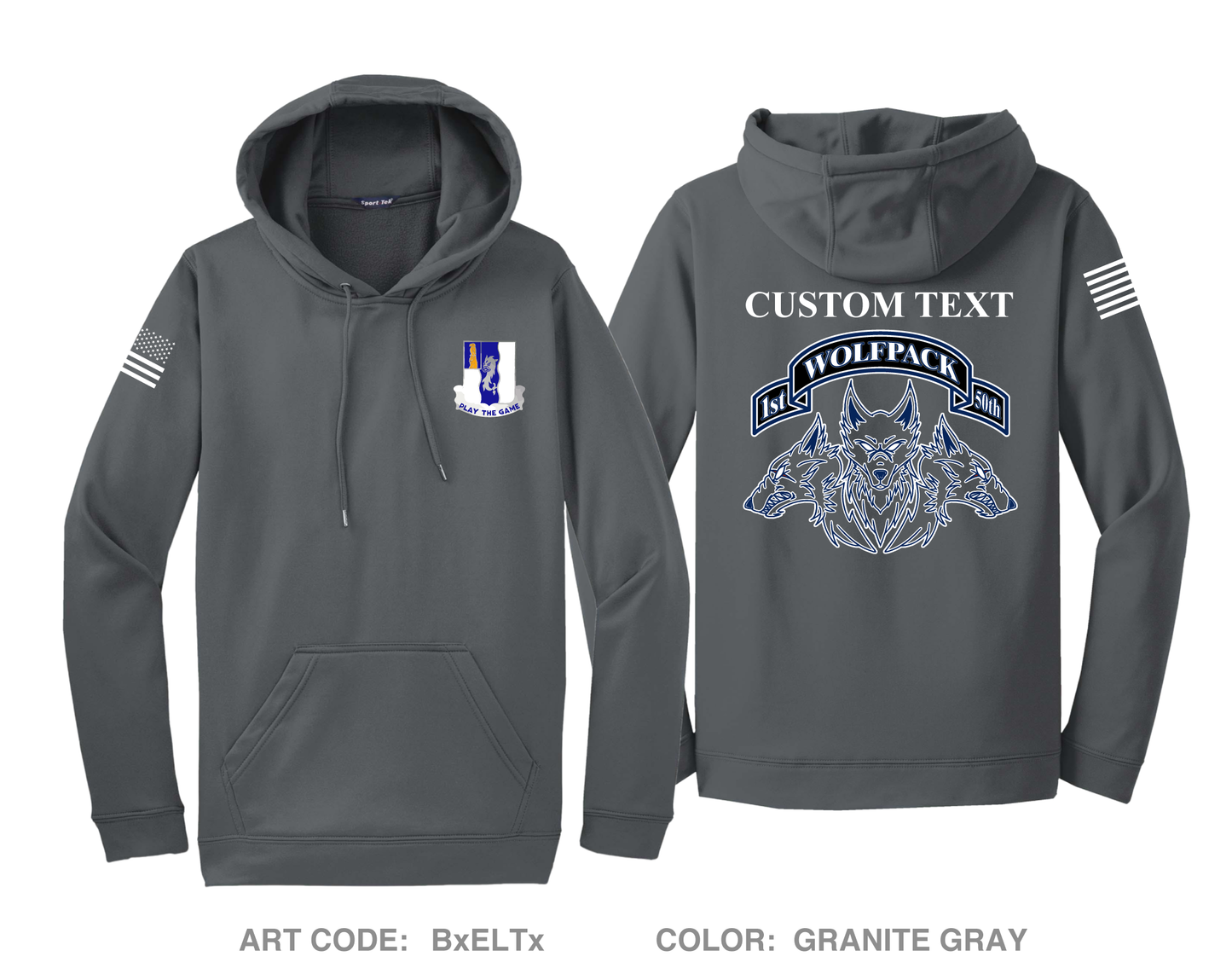 CUSTOM Alpha Co, 1-50 IN Hi-Tech Performance Hoodie - BxELTx