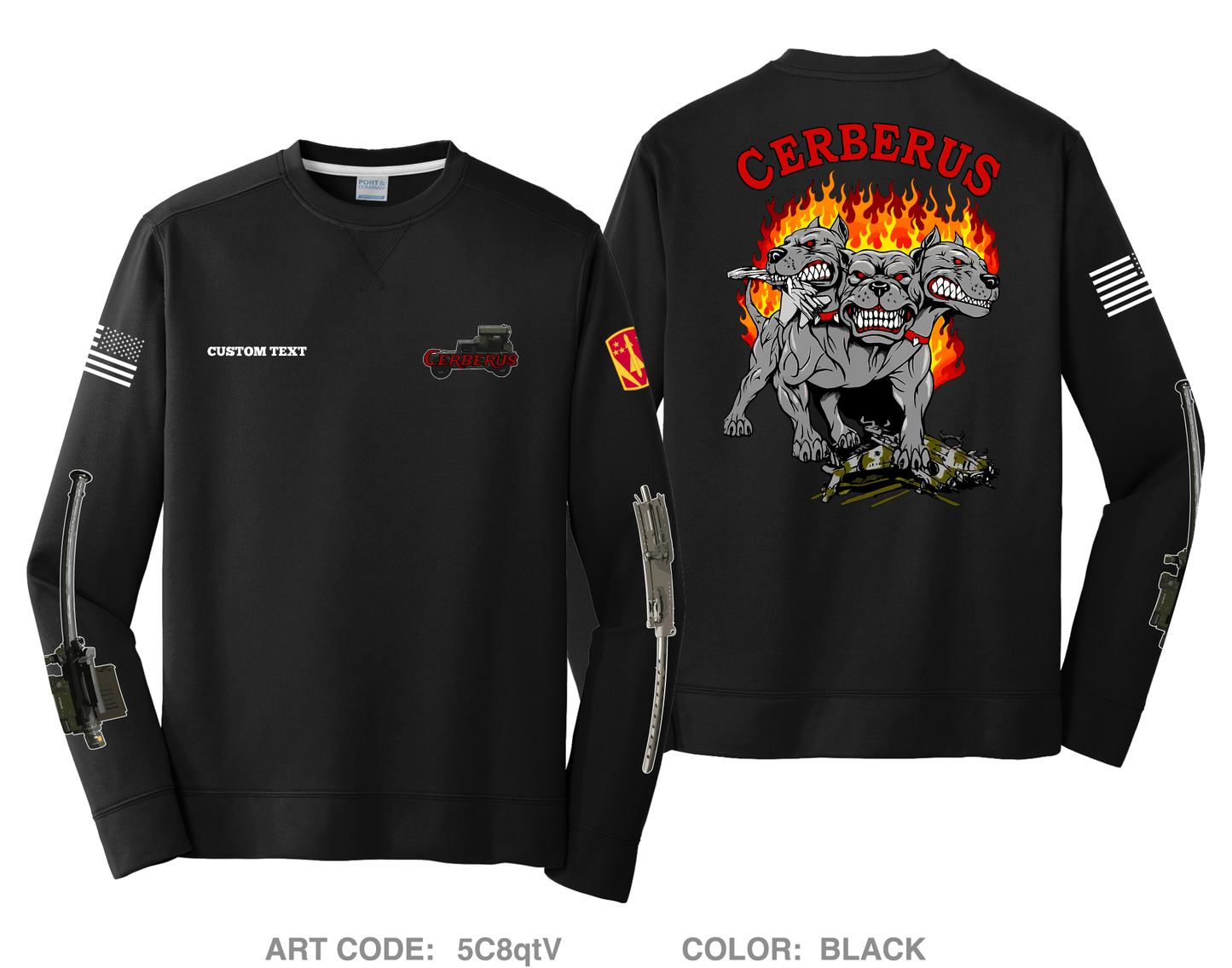 CUSTOM Charlie 5-5 ADA HI-Tech Performance Crewneck Sweatshirt - 5C8qtV