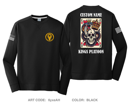 CUSTOM Kings Platoon Charlie Company 305th MI BN HI-Tech Performance Crewneck Sweatshirt - 6yxeAH