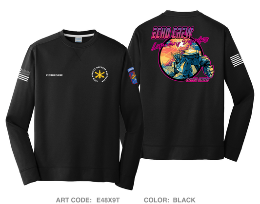 CUSTOM Echo Crew, 49th Missile Defense Battalion HI-Tech Performance Crewneck Sweatshirt - E48X9T