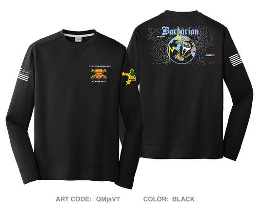 CUSTOM Barbarian/ 2-77 FA HI-Tech Performance Crewneck Sweatshirt - QMjaVT