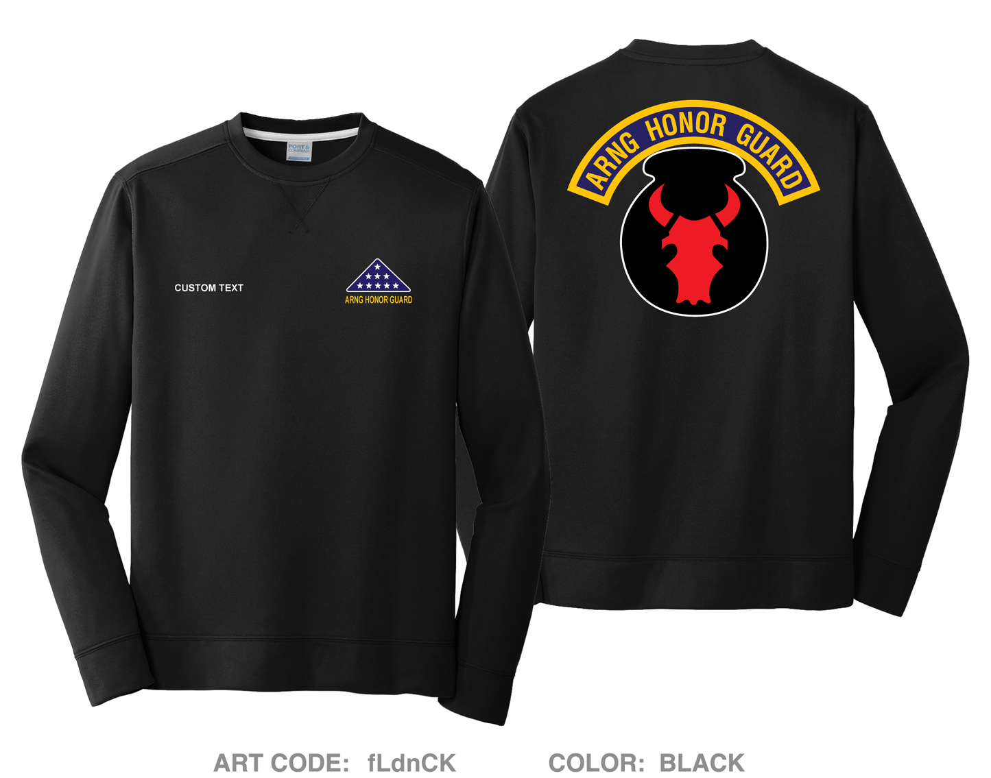 CUSTOM Iowa Funeral Honors HI-Tech Performance Crewneck Sweatshirt - fLdnCK