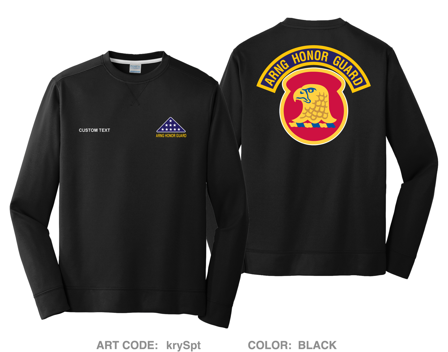 CUSTOM Iowa Funeral Honors HI-Tech Performance Crewneck Sweatshirt - krySpt