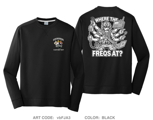 CUSTOM 91st Civil Affairs Battalion HI-Tech Performance Crewneck Sweatshirt - vbFJA3